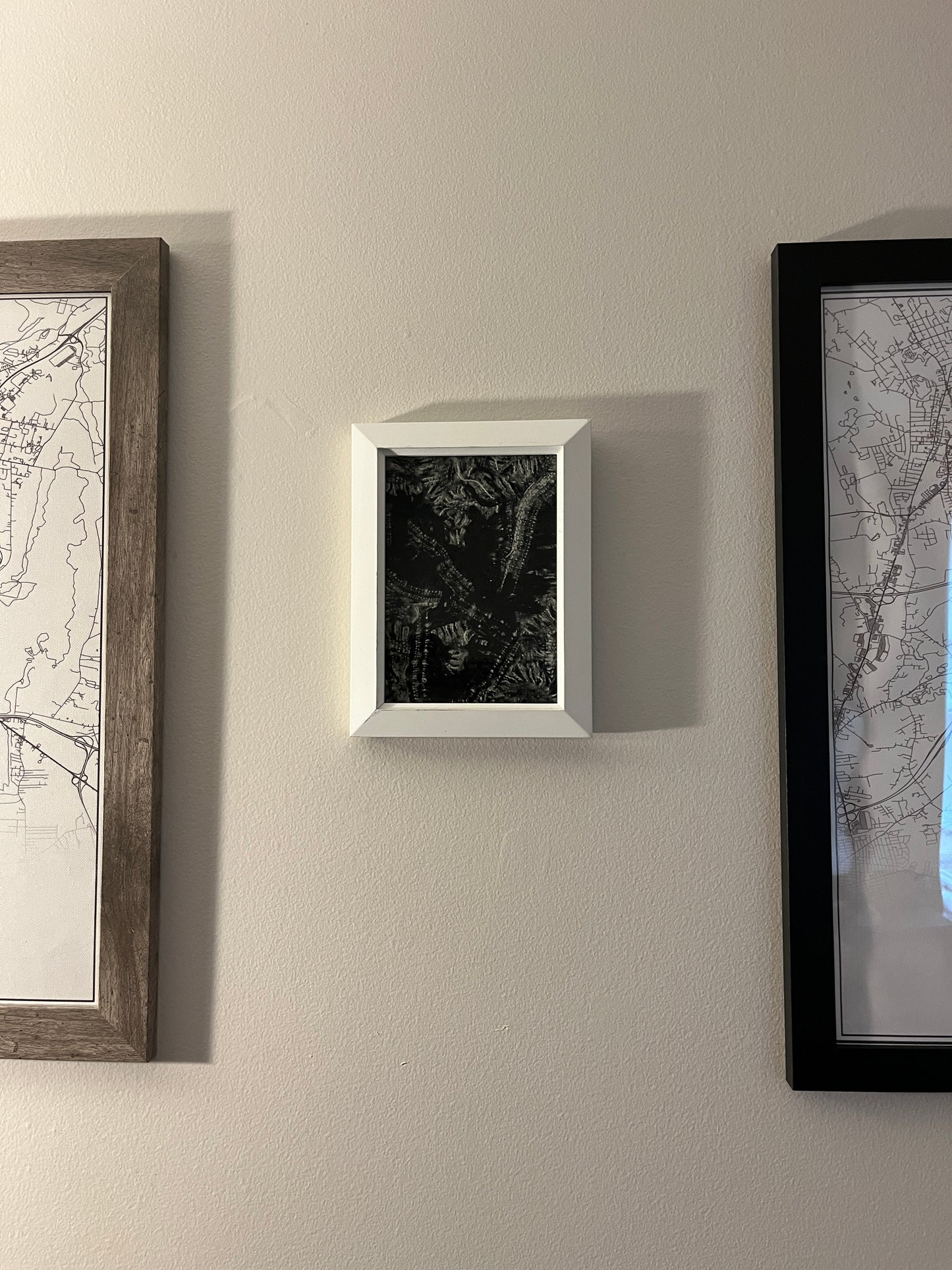 Luxury Greyscale Fiber Art - 5x7
