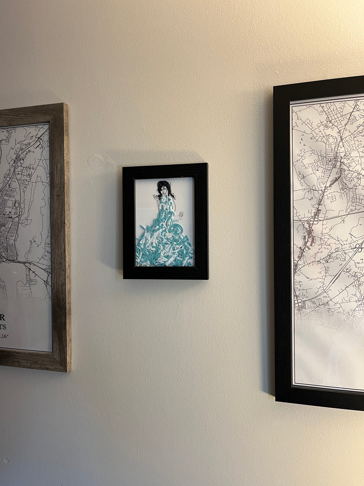 Easter Egg Gown Fiber Art - 5x7