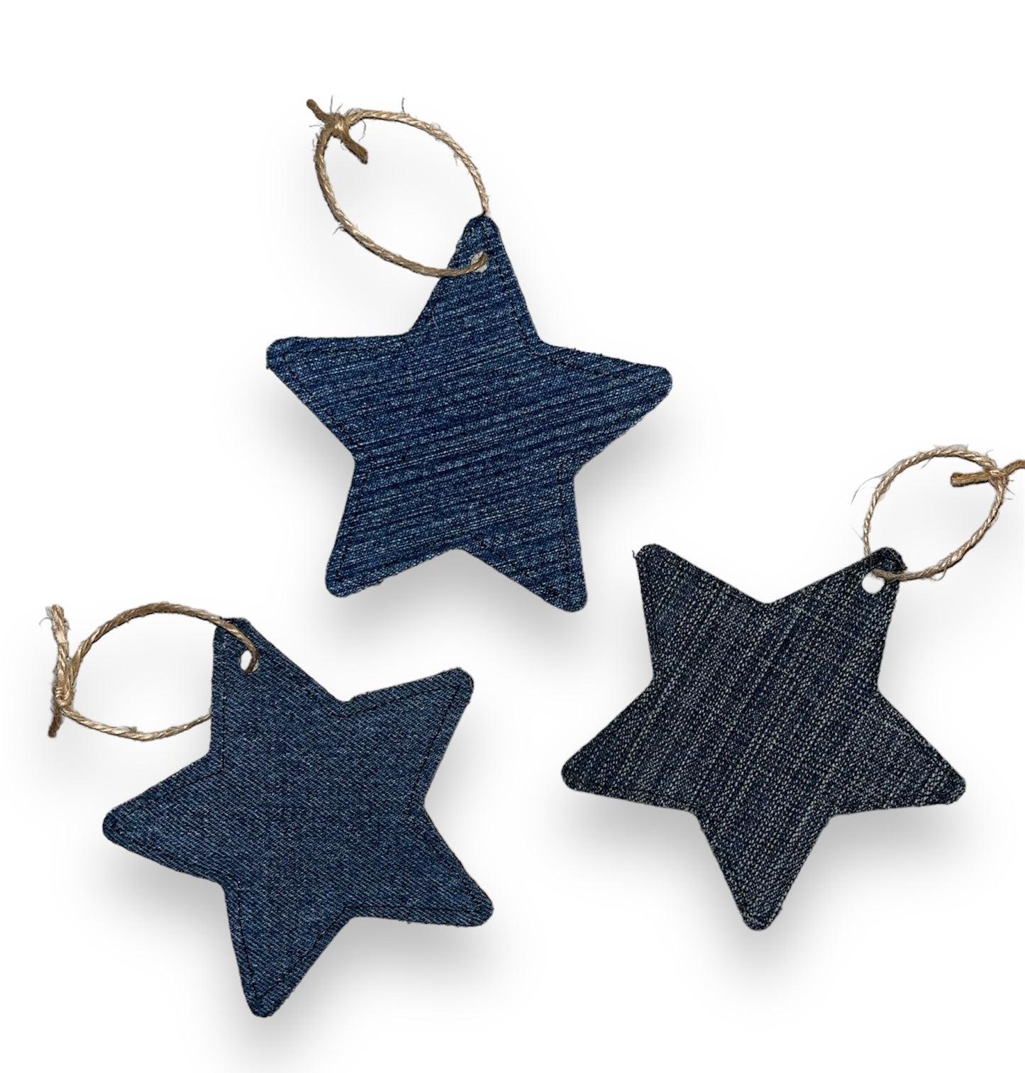 Upcycled Denim 2D Star Ornament