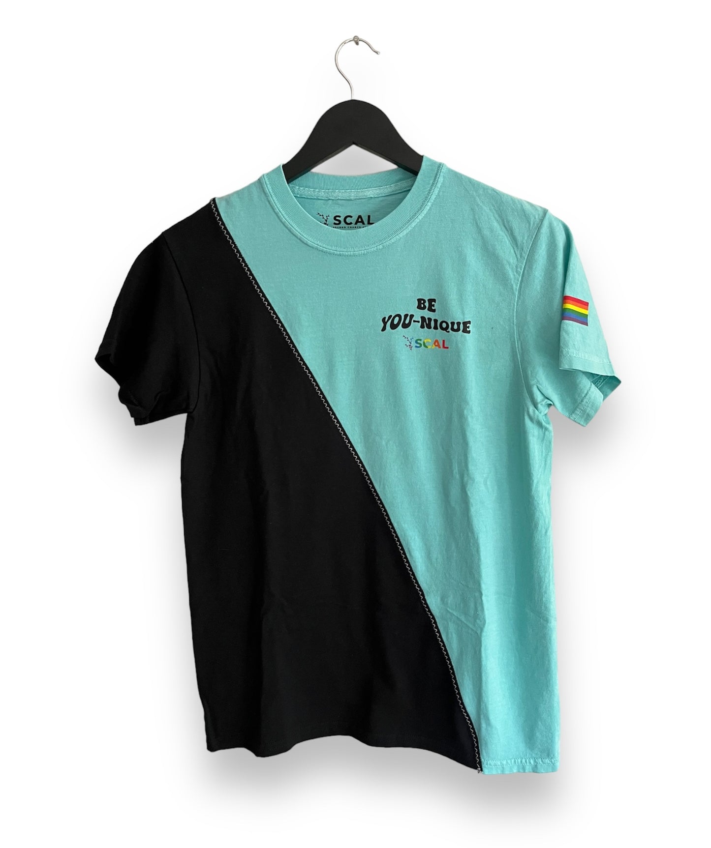 SMALL Onyx and Turquoise T-Shirt