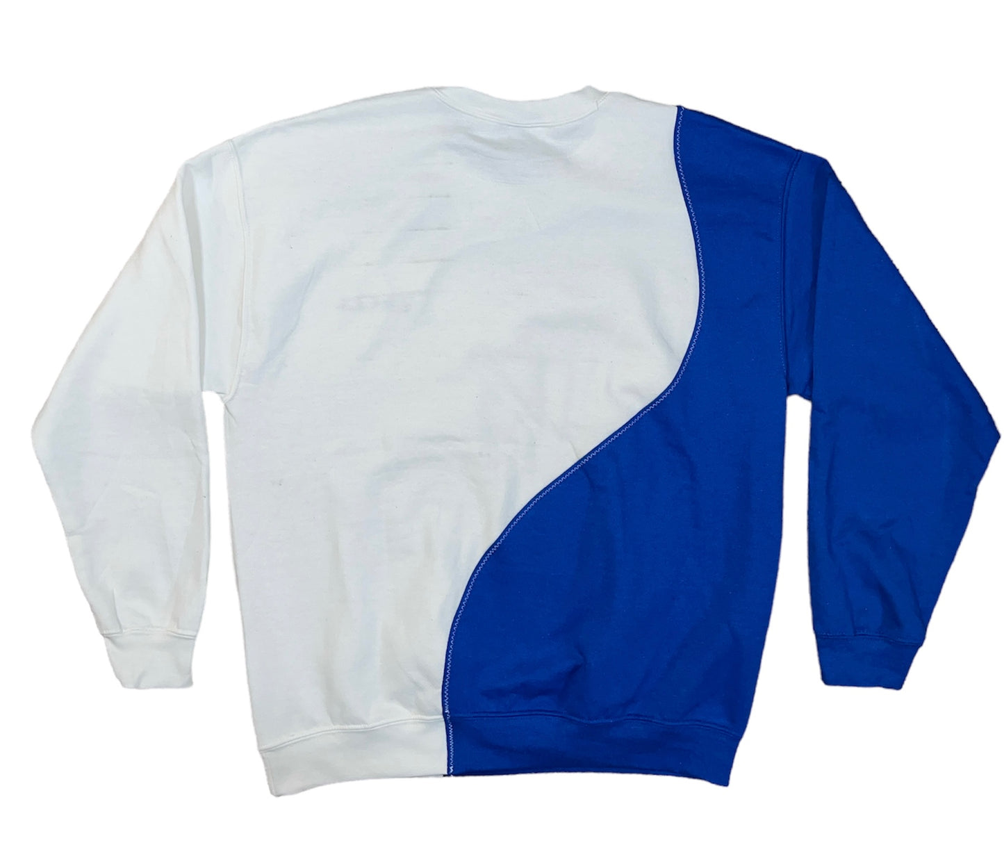 White / Blue LG Crewneck Sweatshirt