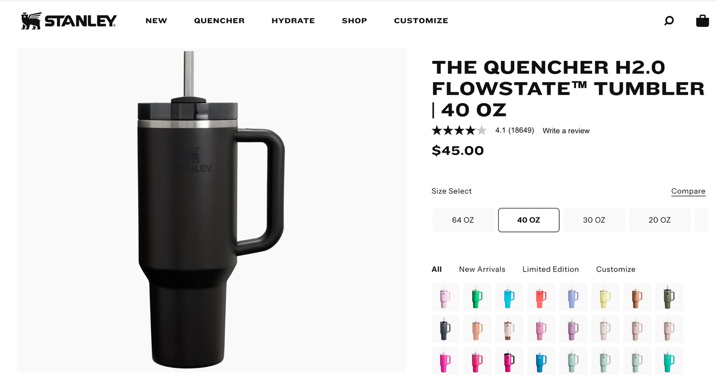 40oz Handle Tumbler (Thick Handle)